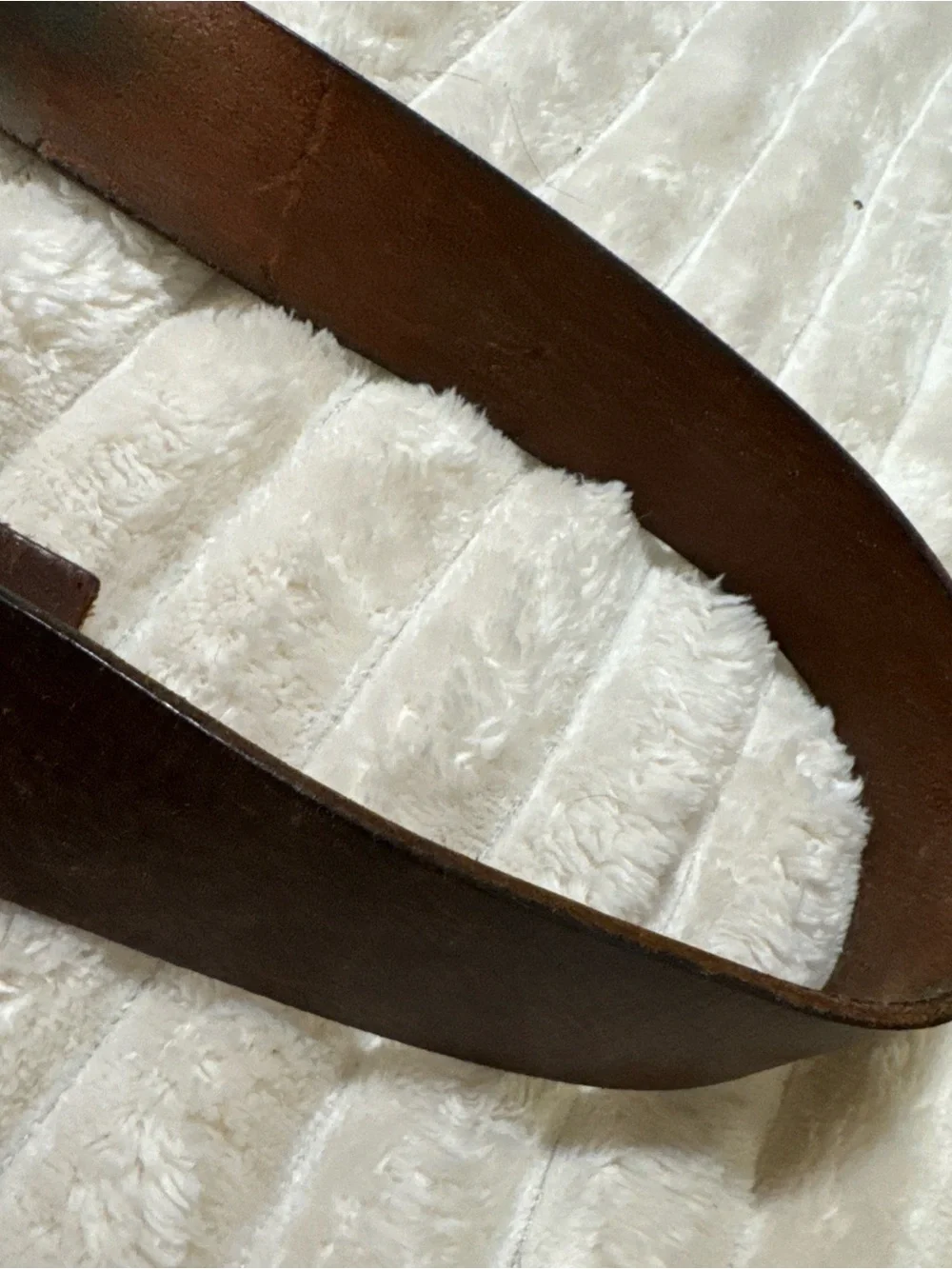 Lucky Brand Brown Leather Belt with Orange and Silver Buckle